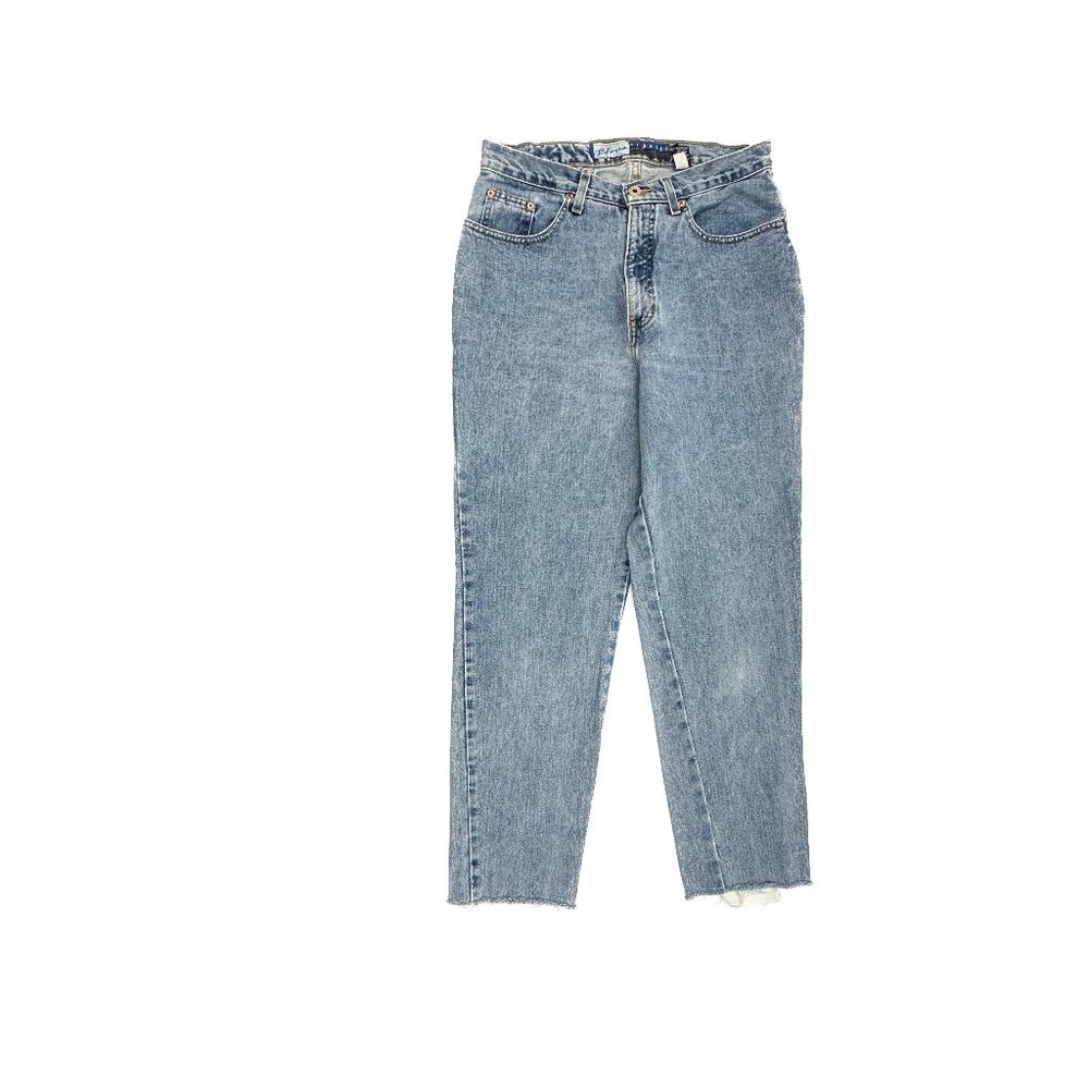 Express Bleus Classic Straight Raw Hem Women's size 14 Medium Blue Denim Jeans